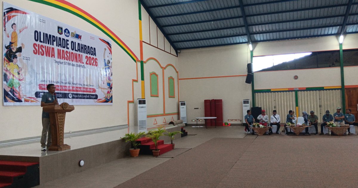 Pembukaan Olimpiade Olahraga Siswa Nasional 2026 Jenjang SD/MI, dan SMP/MtS Kabupaten Lombok Tengah Berlangsung Meriah